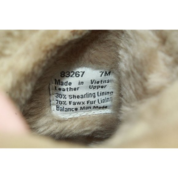 Clarks Black Suede Shearling Lined Side Zip Faux Fur Mid Calf Winter Boots 7 M - Picture 7 of 9